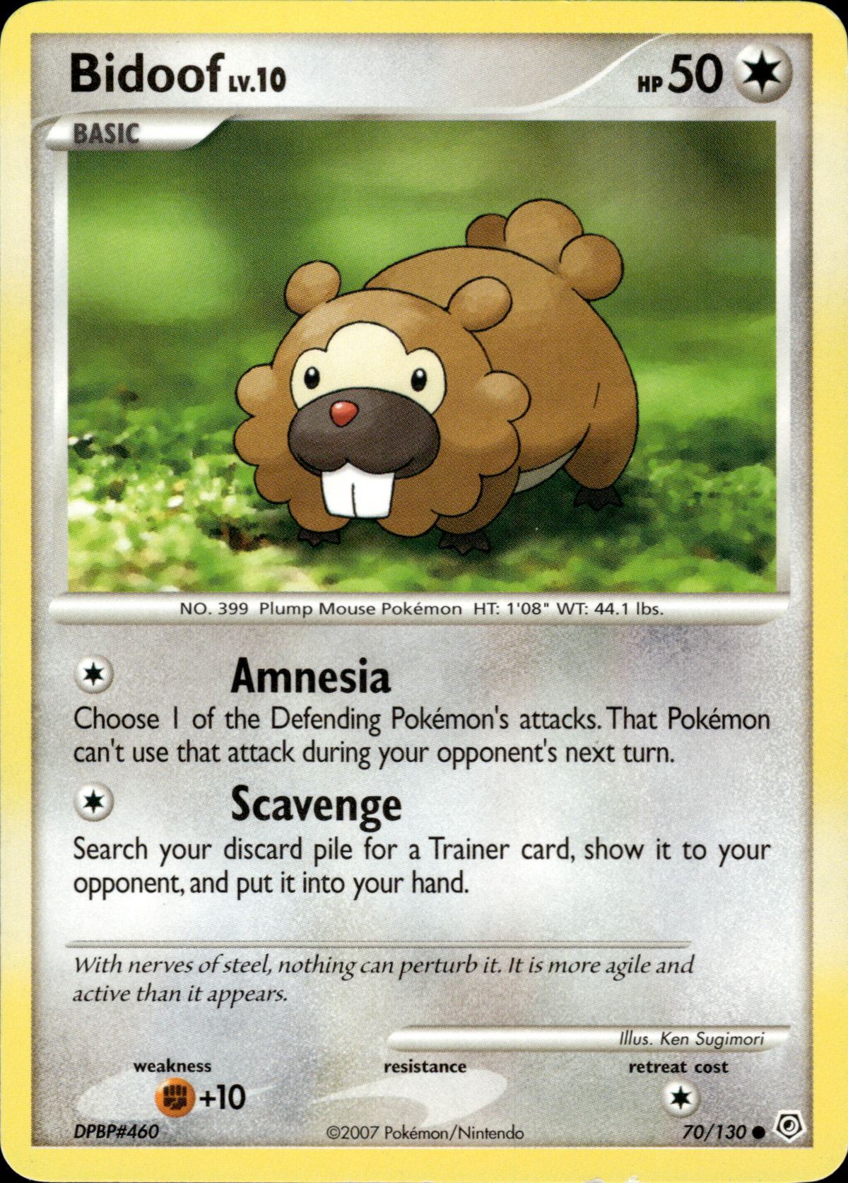 Bidoof 70/130  - Diamond & Pearl - Near Mint