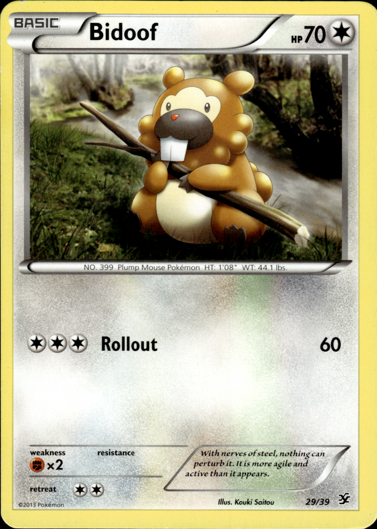 Bidoof 29/39  - Kalos Starter Set - Near Mint