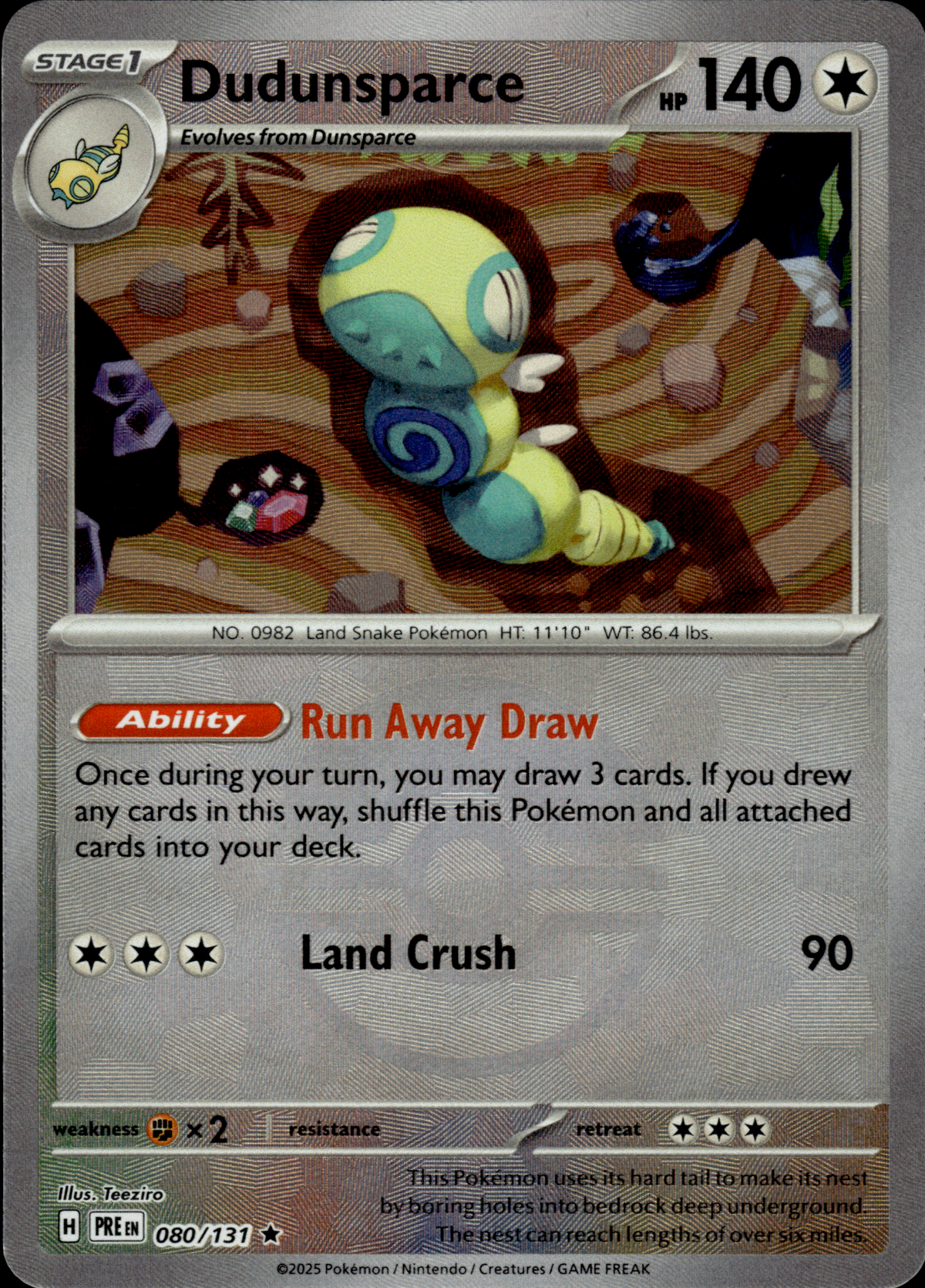 Dudunsparce (Poke Ball), Prismatic Evolutions